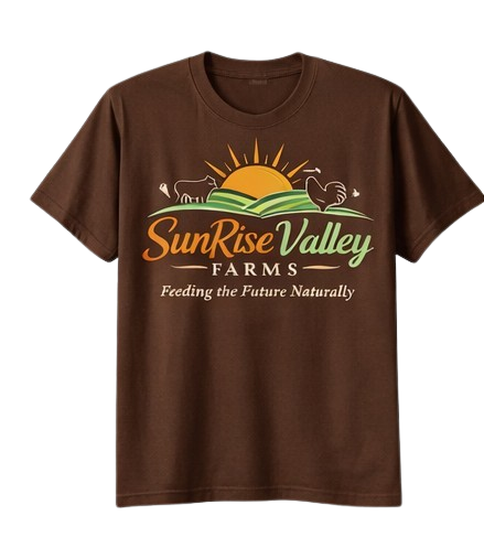brown t-shirt